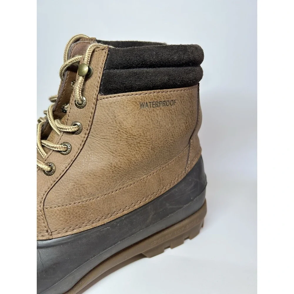 Sperry Top-Sider Avenue Duck Boots Mens 9M Brown Waterproof Leather Rain Snow